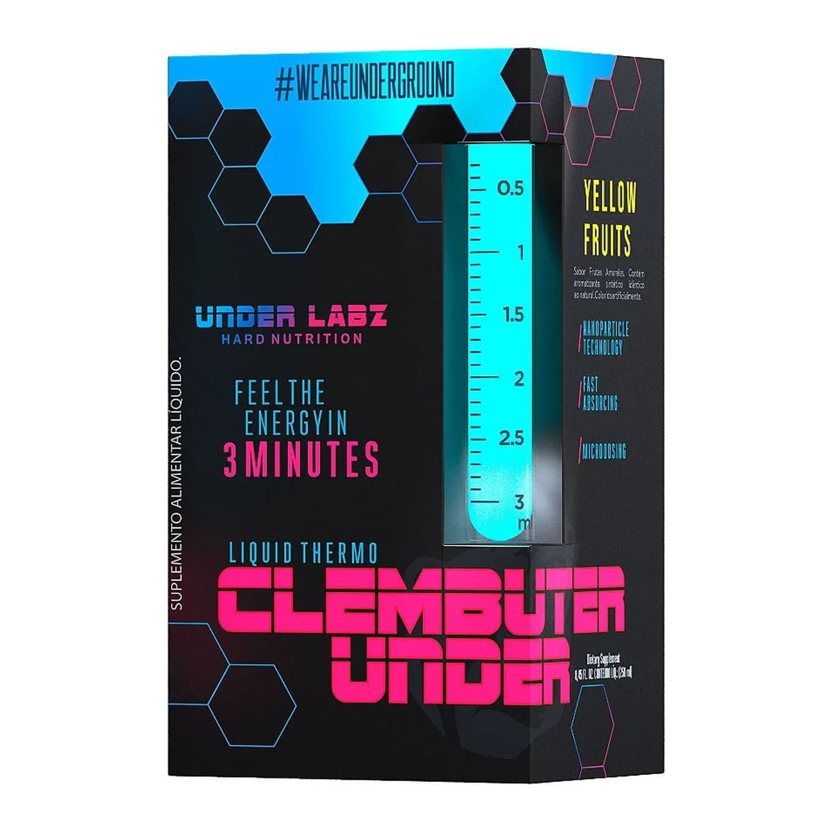 Clembuter Under Liquid Thermo - 250ml Yellow Fruits - Under Labz*** Data Venc. 30/07/2024