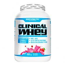 Clinical Whey - 900g Milk Shake de Morango - Body Nutry