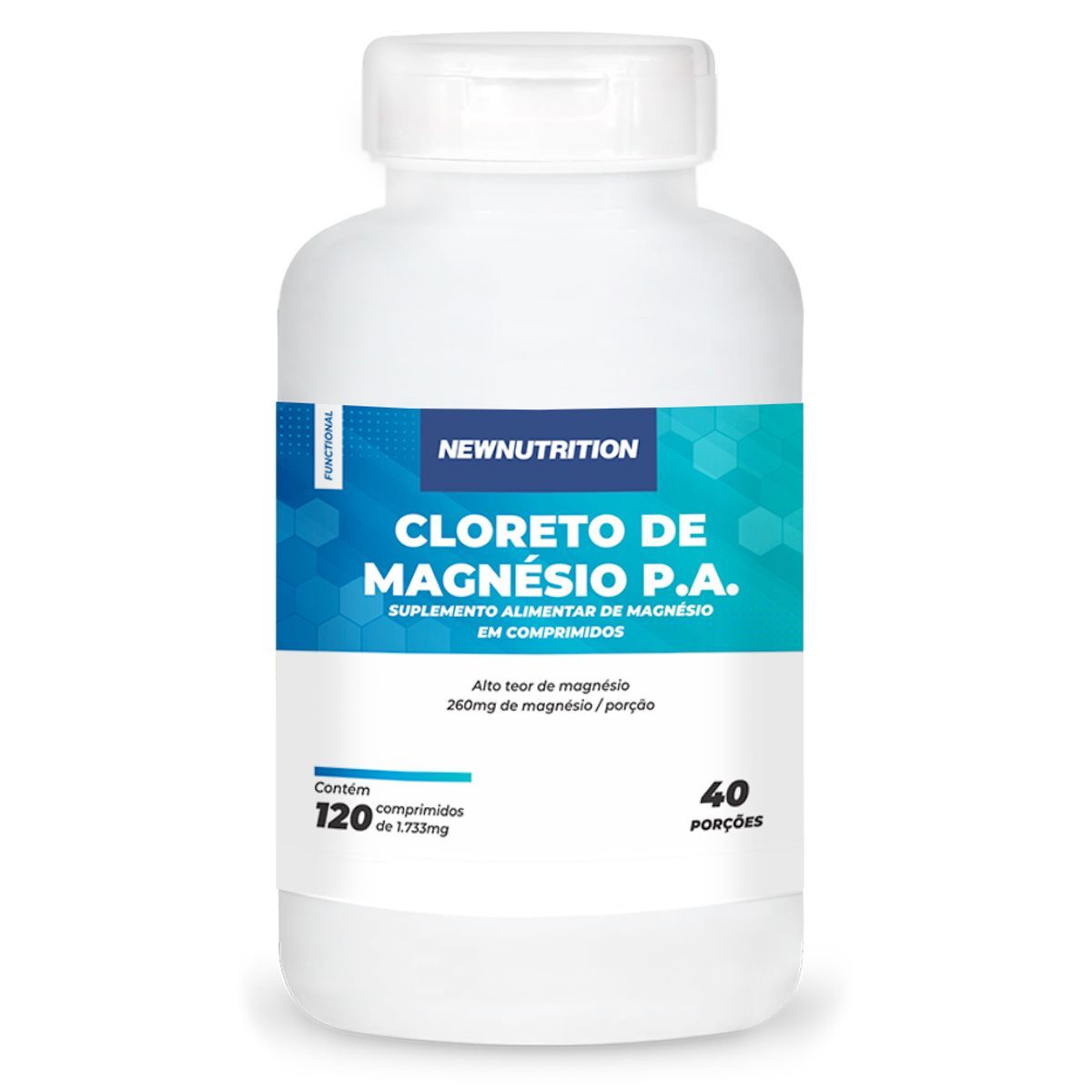 Cloreto de Magn�sio P.A.  - 120 C�psulas - NewNutrition