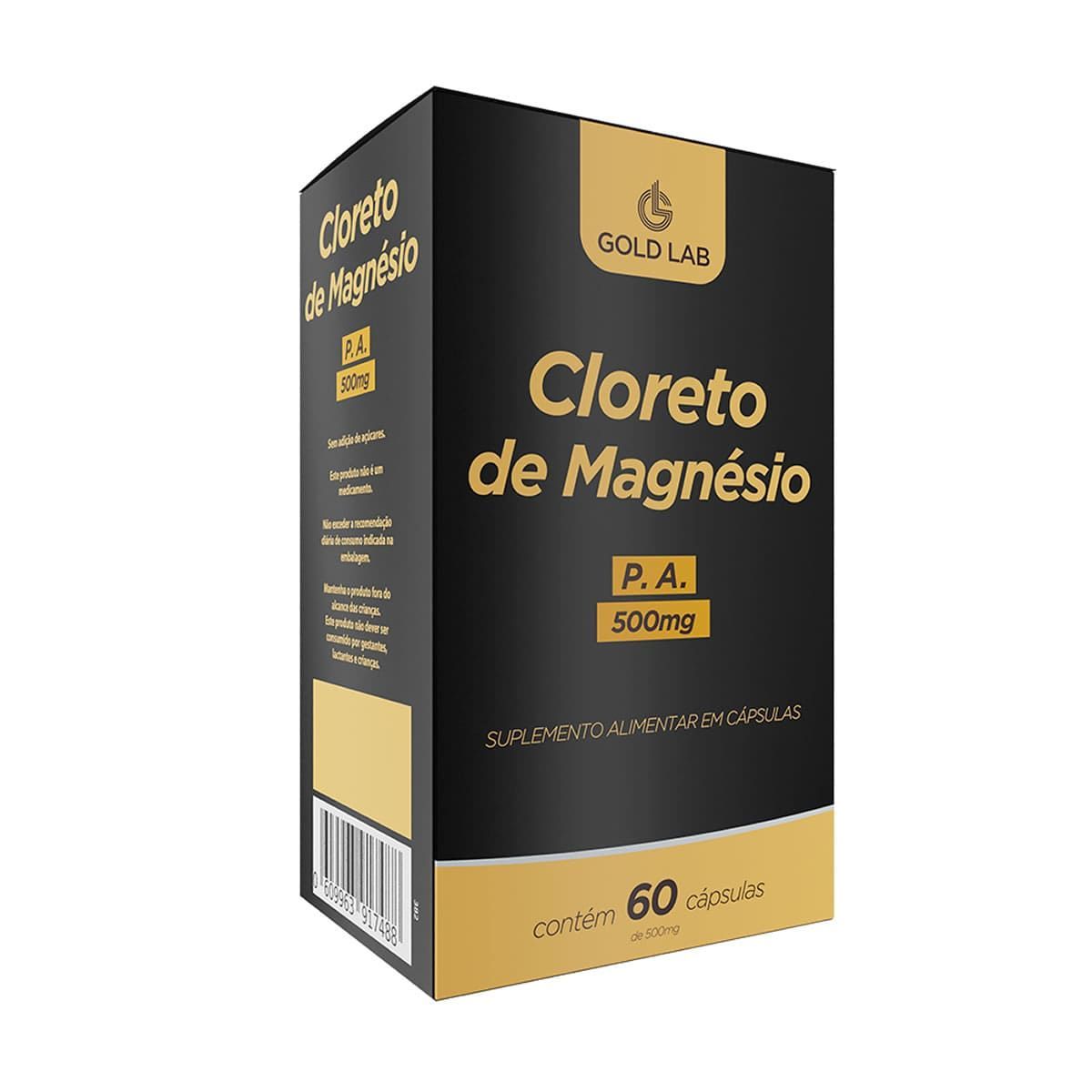 Cloreto de Magn�sio P.A - 60 C�psulas - Gold Lab*** Data Venc. 22/11/2023