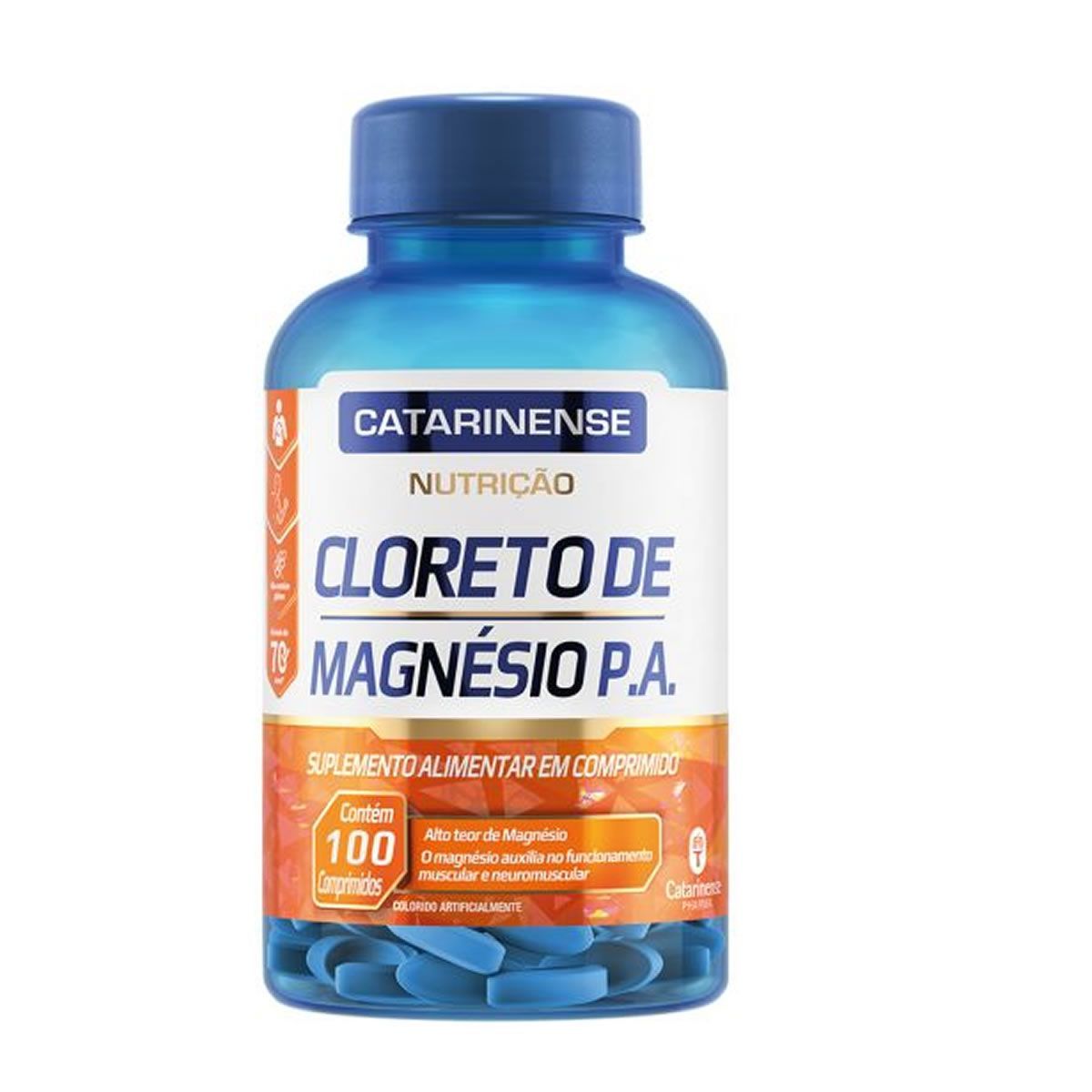 Cloreto de Magn�sio PA - 100 Comprimidos - Catarinense Nutri��o