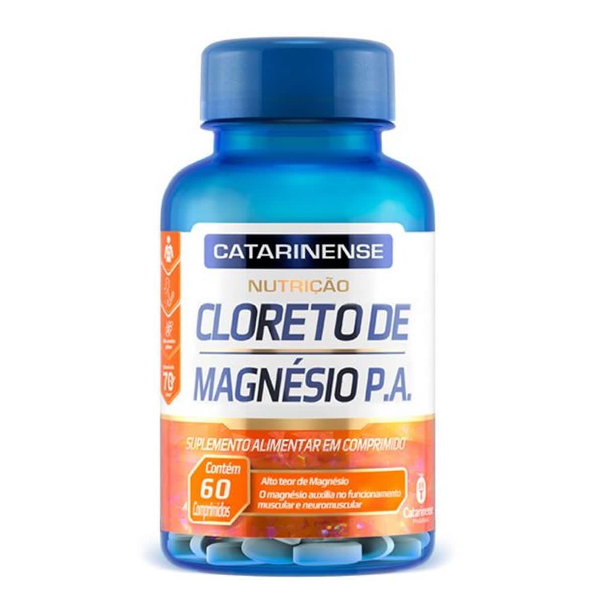 Cloreto de Magn�sio PA - 60 Comprimidos - Catarinense Nutri��o