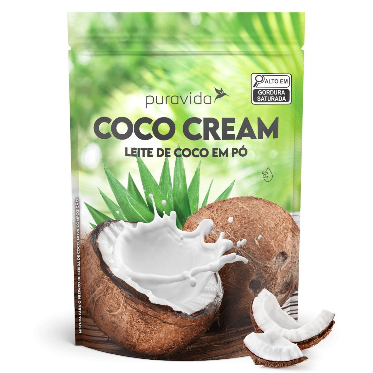 Coco Cream Leite de Coco em P� - 1000g Natural - Puravida