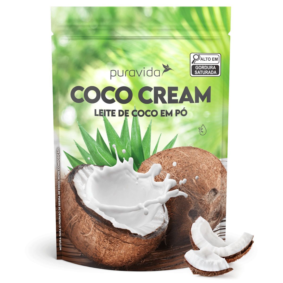 Coco Cream Leite de Coco em P� - 250g Natural - Puravida