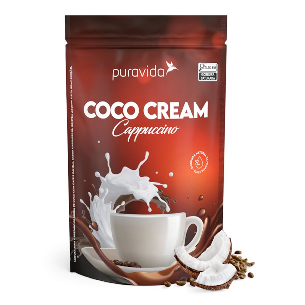 Coco Cream Leite de Coco em P� - 250g Cappuccino - Puravida