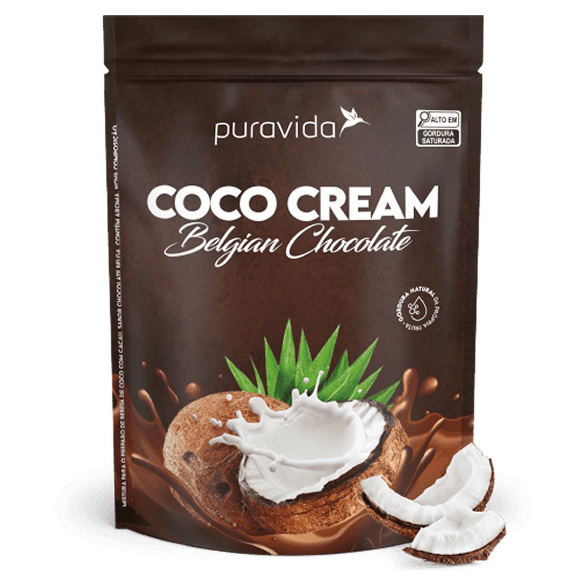 Coco Cream Leite de Coco em P� - 250g Chocolate - Puravida