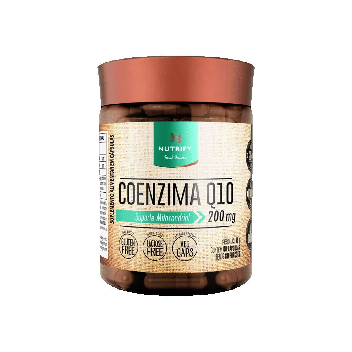 Coenzima Q10 200mg - 60 C�psulas - Nutrify