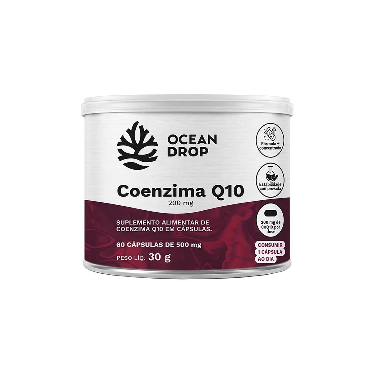 Coenzima Q10 200mg - 60 C�psulas - Ocean Drop