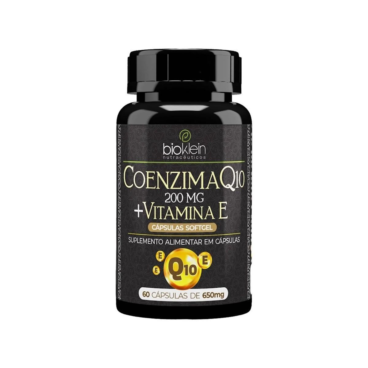 Coenzima Q10 200mg + Vitamina E - 60 C�psulas 650mg - Bioklein