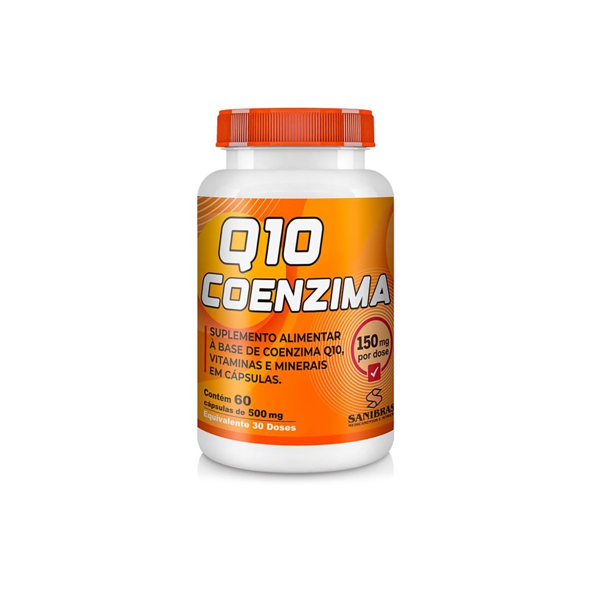 Coenzima Q10 - 60 C�psulas de 500mg - Sanibras