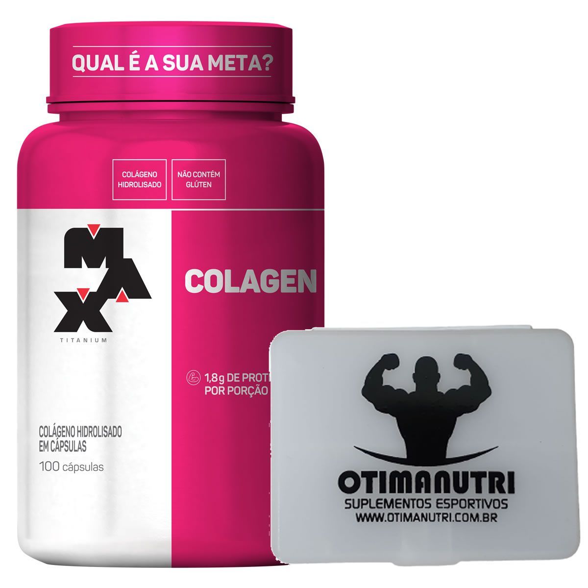 Colagen - 100 c�psulas + Porta C�psulas OtimaNutri - Max Titanium