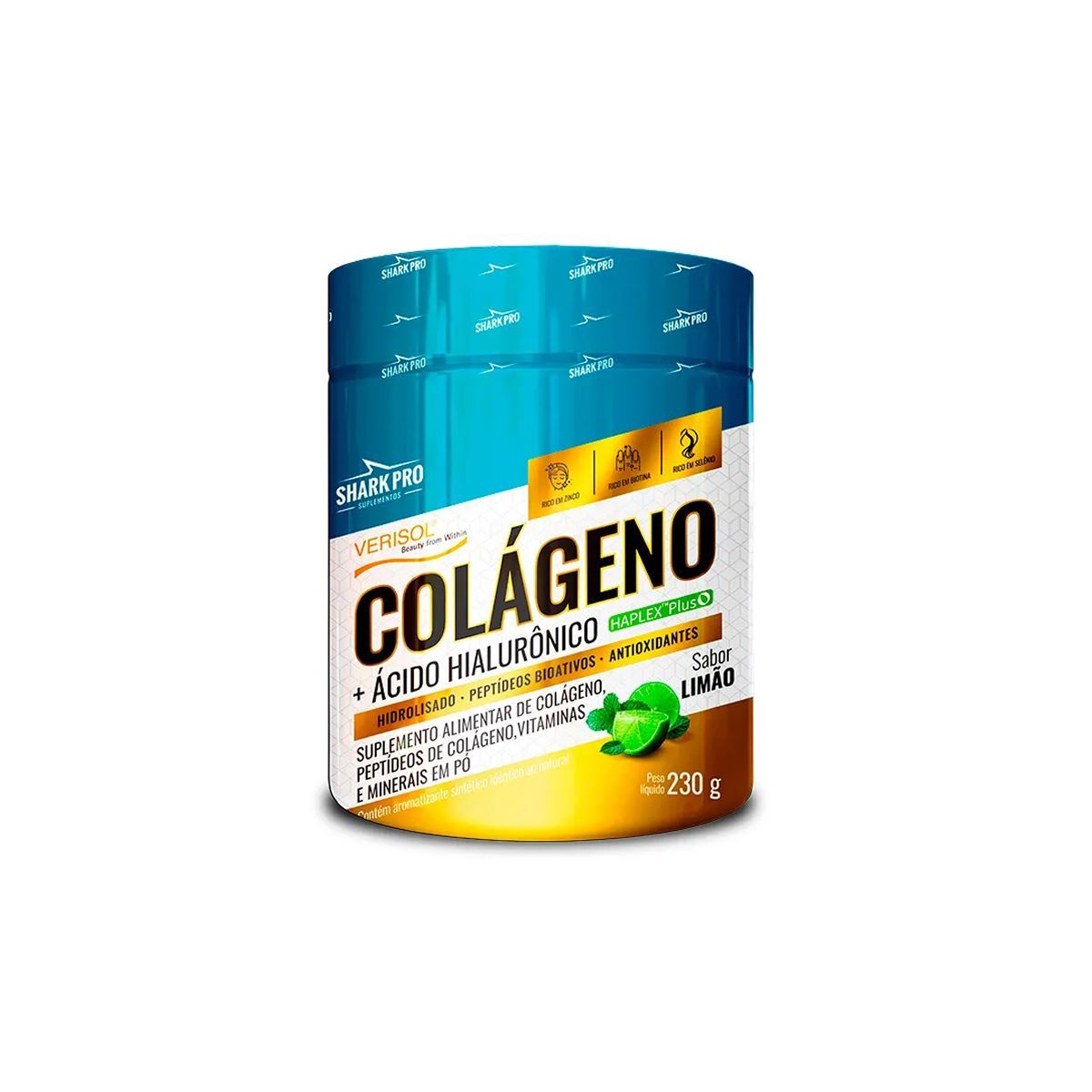 Col�geno + �cido Hialur�nico - 230g Lim�o - Shark Pro