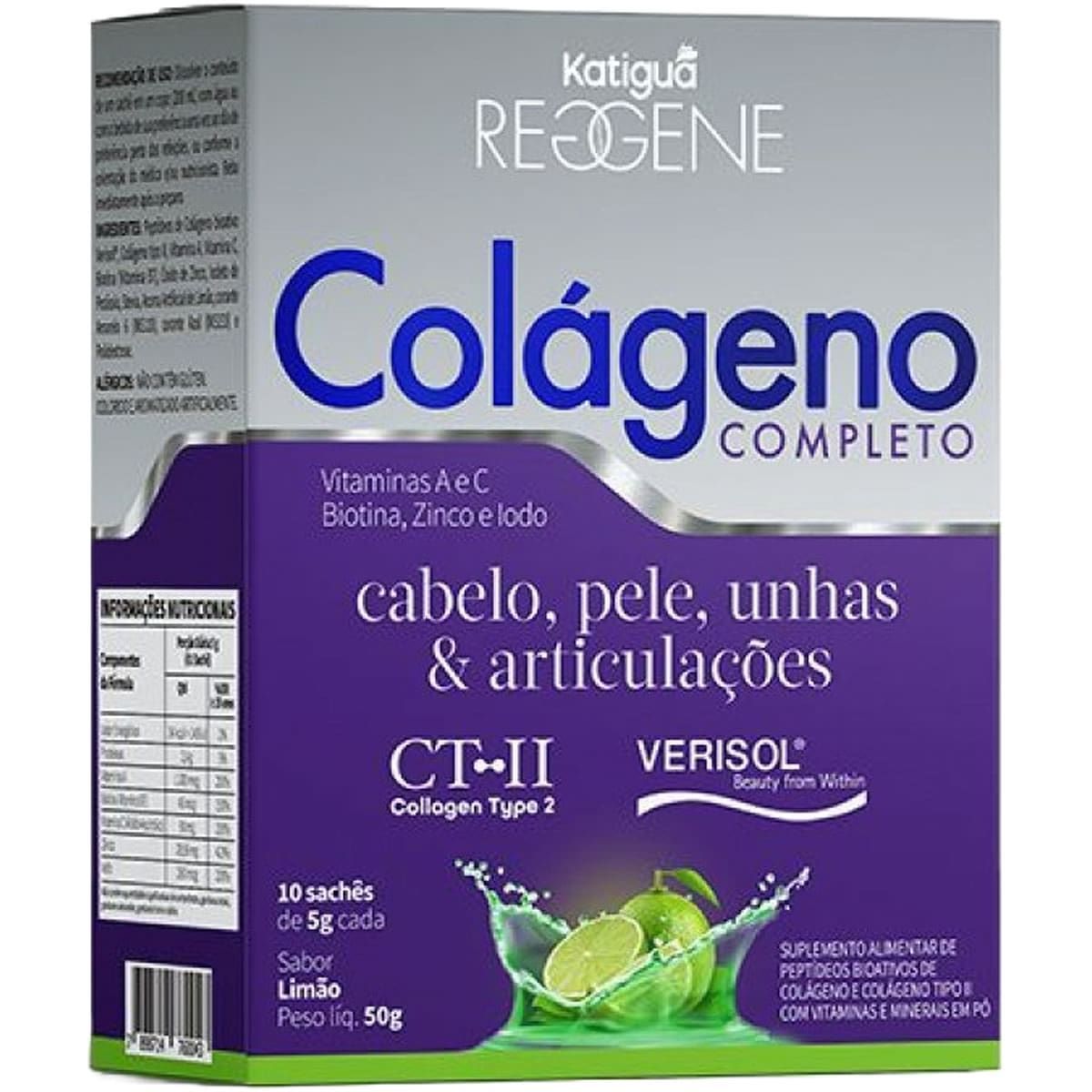 Col�geno Completo Tipo II e Verisol - 10 Sach�s 5g lim�o - Katigu�