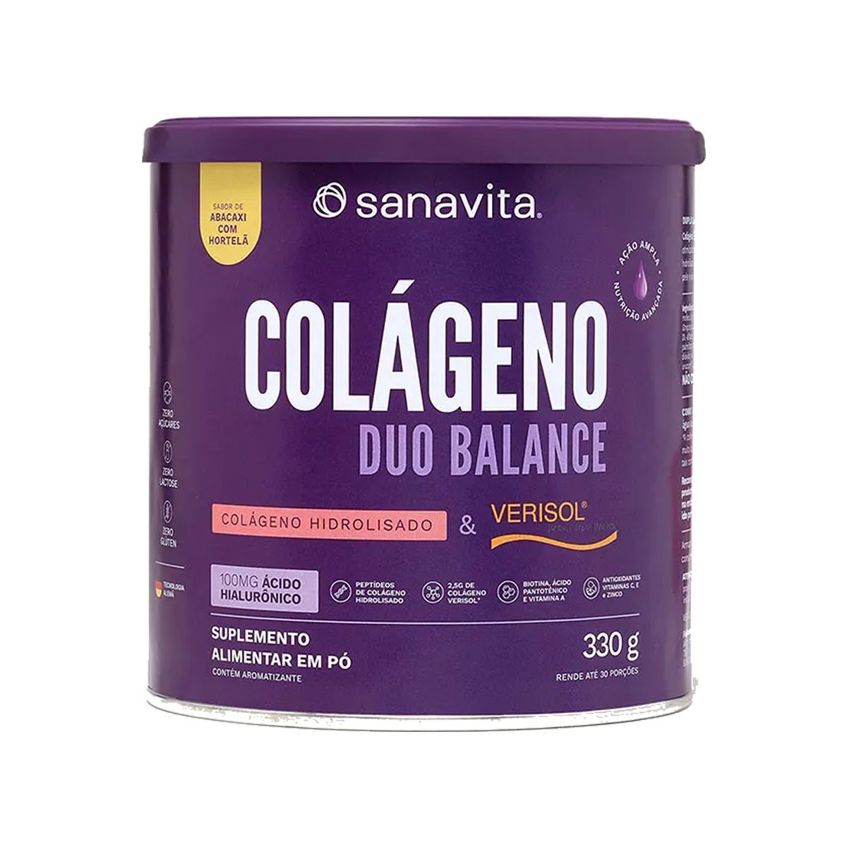 Col�geno Duo Balance - 330g Abacaxi com Hortel� - Sanavita