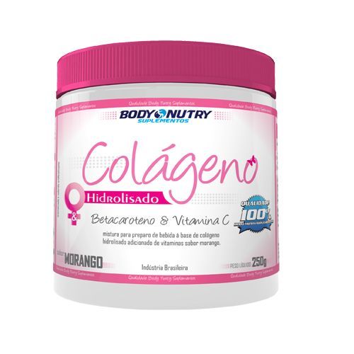 Col�geno em P� - 250g Morango - Body Nutry