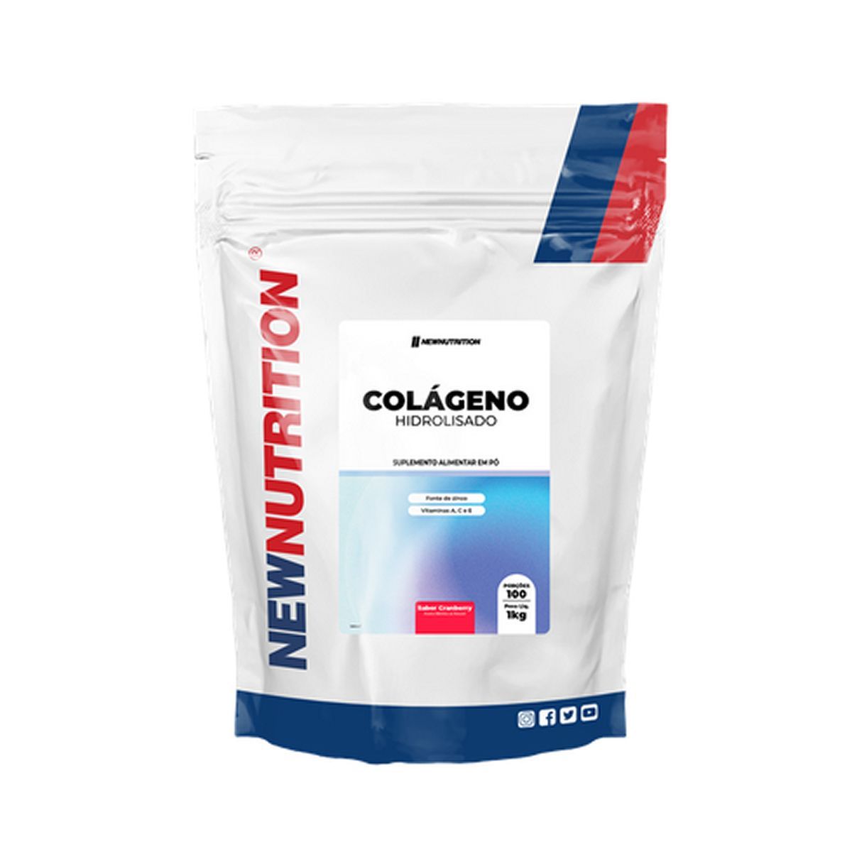 Col�geno Hidrolisado - 1000g Cranberry - NewNutrition