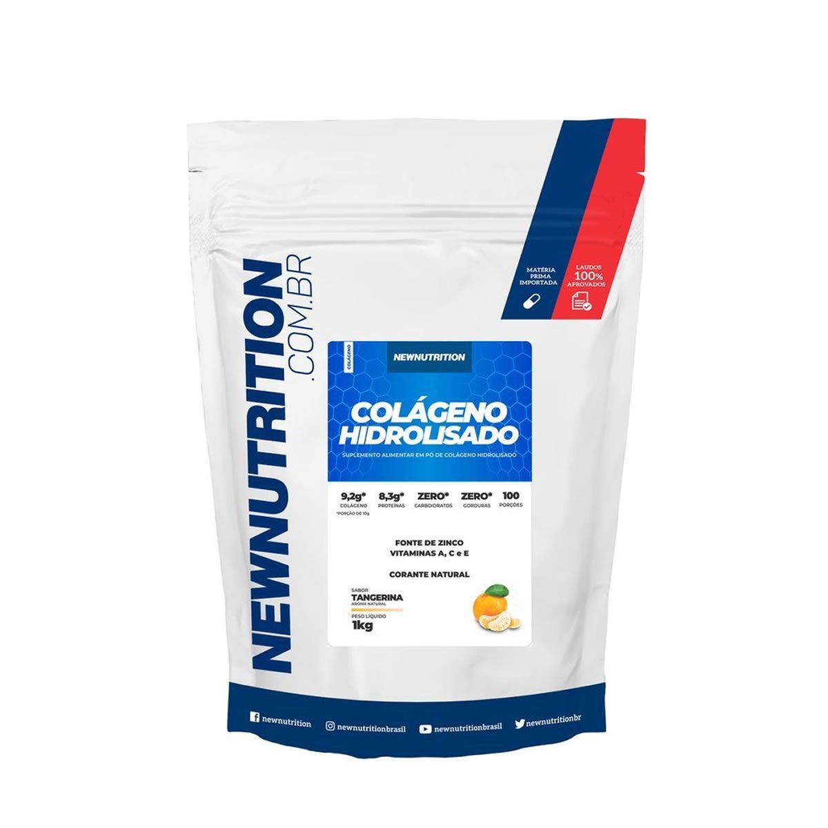 Col�geno Hidrolisado - 1000g Tangerina - NewNutrition***AVARIA NA EMBALAGEM  Data Venc. 28/2/24