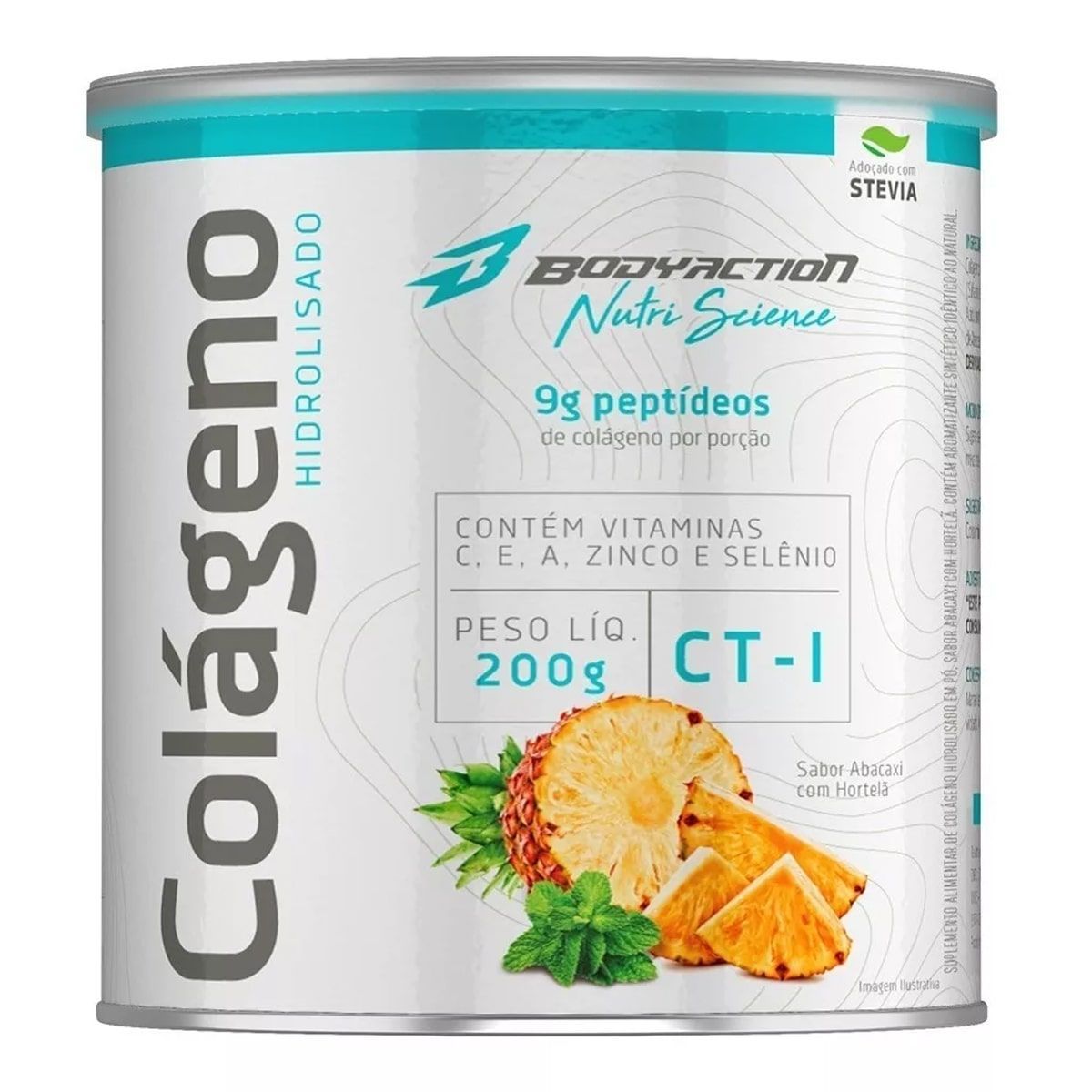Col�geno Hidrolisado Nutri Science - 200g Abacaxi com Hortel� - BodyAction