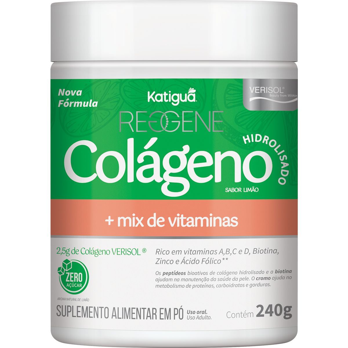 Col�geno Hidrolisado - 240g Lim�o - Katigu�