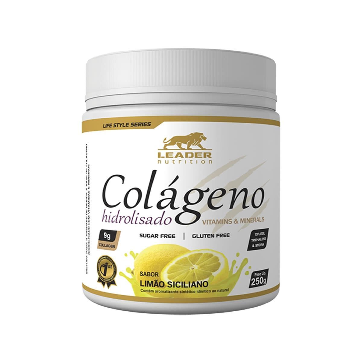 Col�geno Hidrolisado - 250g  Lim�o Siciliano - Leader Nutrition