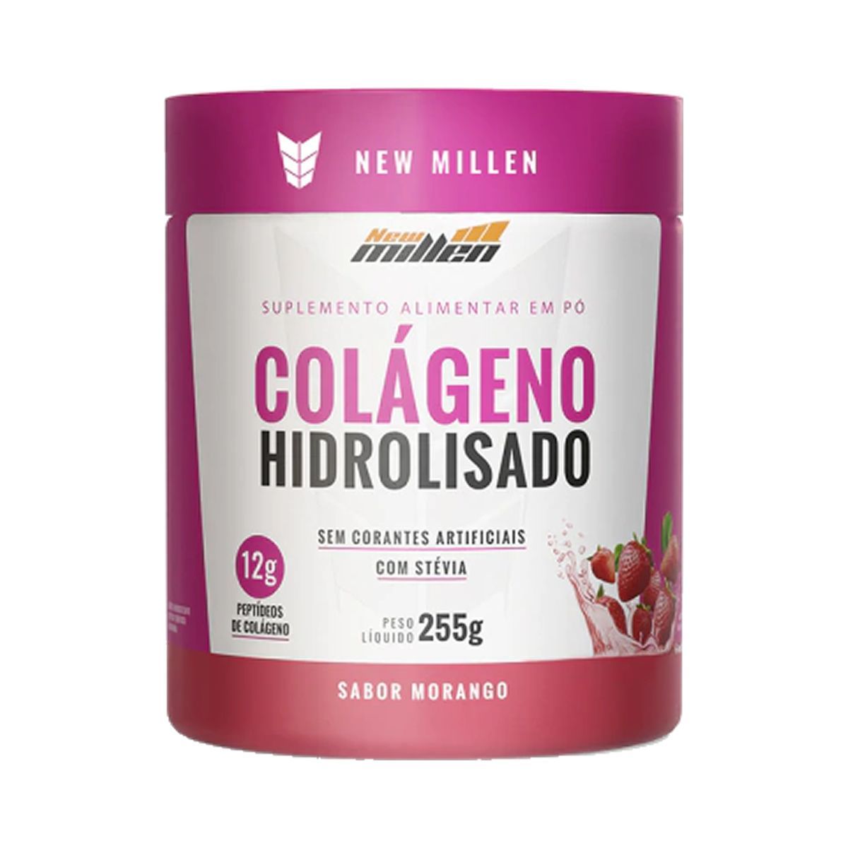 Col�geno Hidrolisado - 255g Morango - New Millen