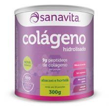 Col�geno Hidrolisado - 300g Abacaxi e Hortel� - Sanavita