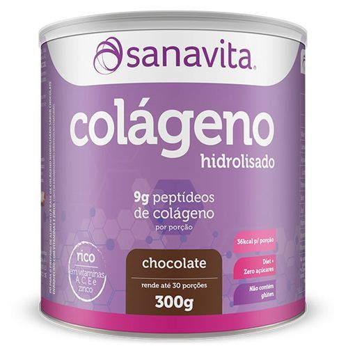 Col�geno Hidrolisado - 300g Chocolate - Sanavita