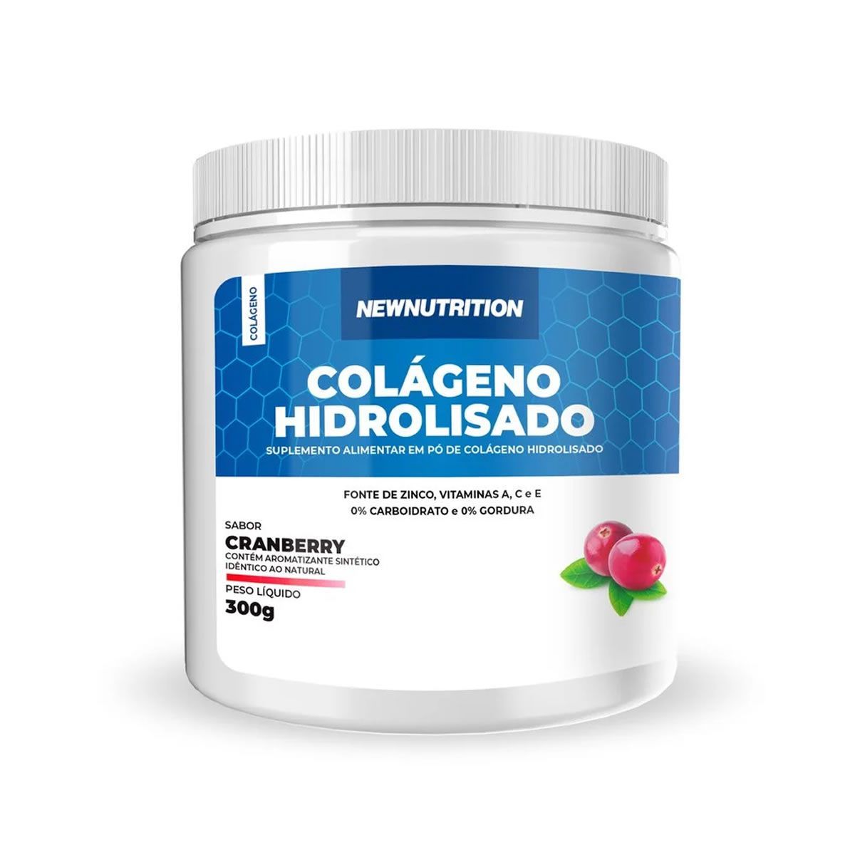 Col�geno Hidrolisado - 300g Cranberry - NewNutrition*** Data Venc. 30/07/2025