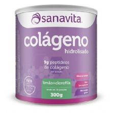 Col�geno Hidrolisado - 300g Lim�o + Clorofila - Sanavita*** Data Venc. 23/10/2019