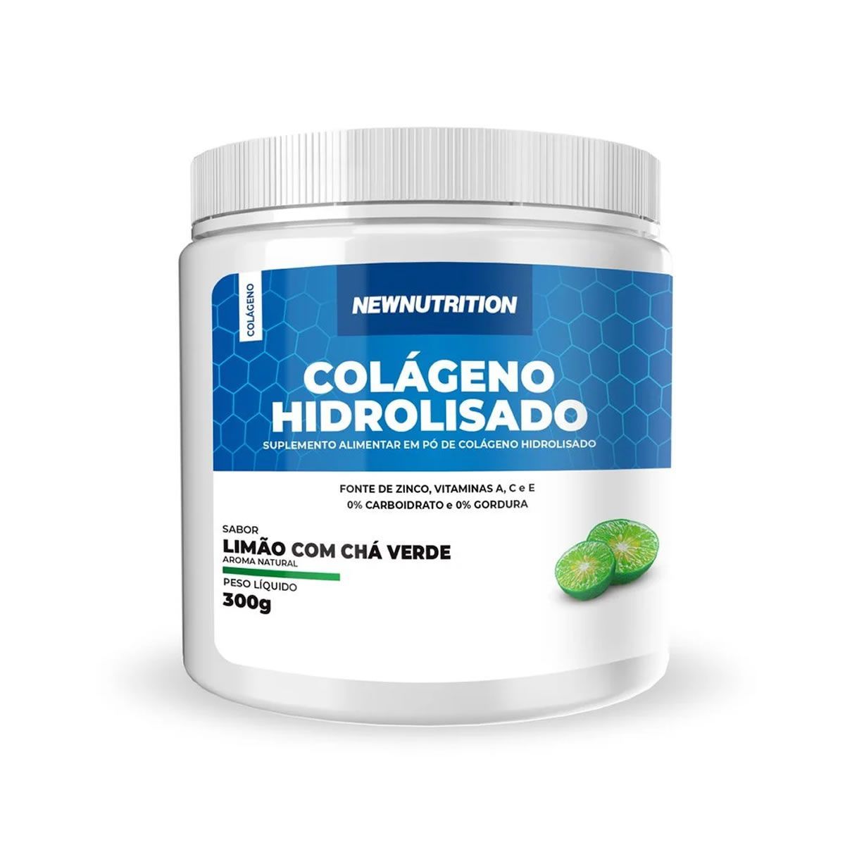 Col�geno Hidrolisado - 300g Lim�o Com Ch� Verde - NewNutrition*** Data Venc. 30/07/2025