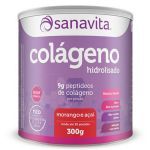 Col�geno Hidrolisado - 300g Morango e A�a� - Sanavita