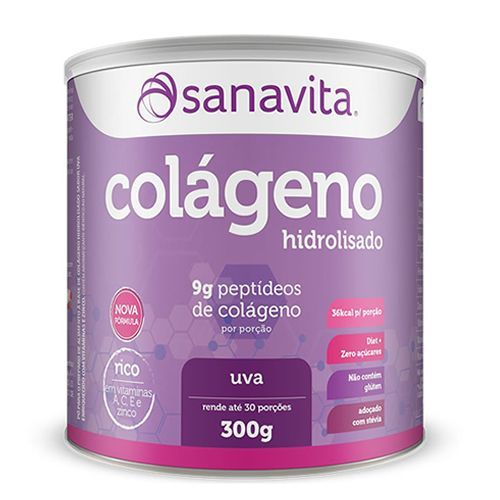 Col�geno Hidrolisado - 300g Uva - Sanavita