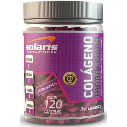 Col�geno Hidrolisado 600mg - 120 c�psulas - Solaris Nutrition