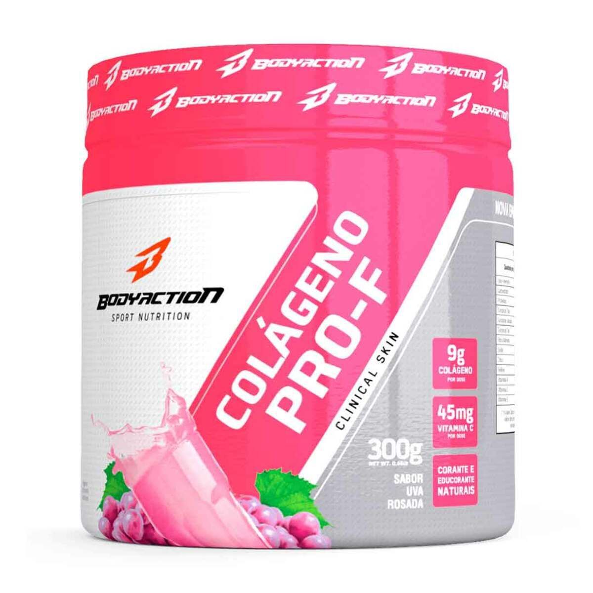 Col�geno Pro-F Hidrolisado Clinical Skin - 300g Uva Rosada - BodyAction