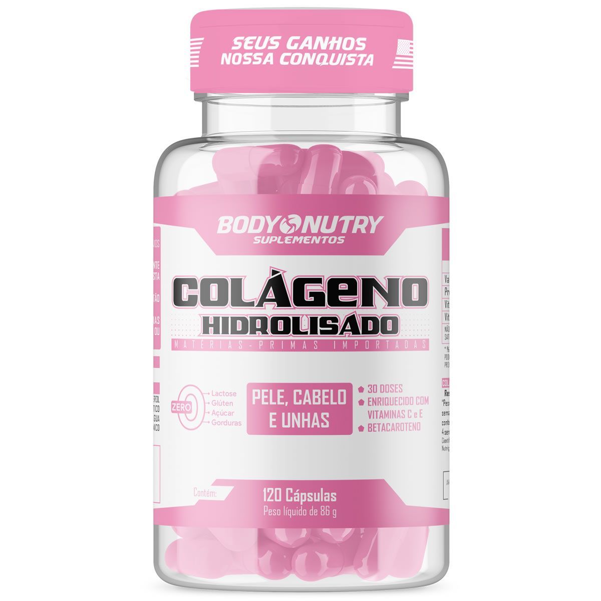 Col�geno Hidrolisado Feminy - 120 C�psulas - BodyNutry