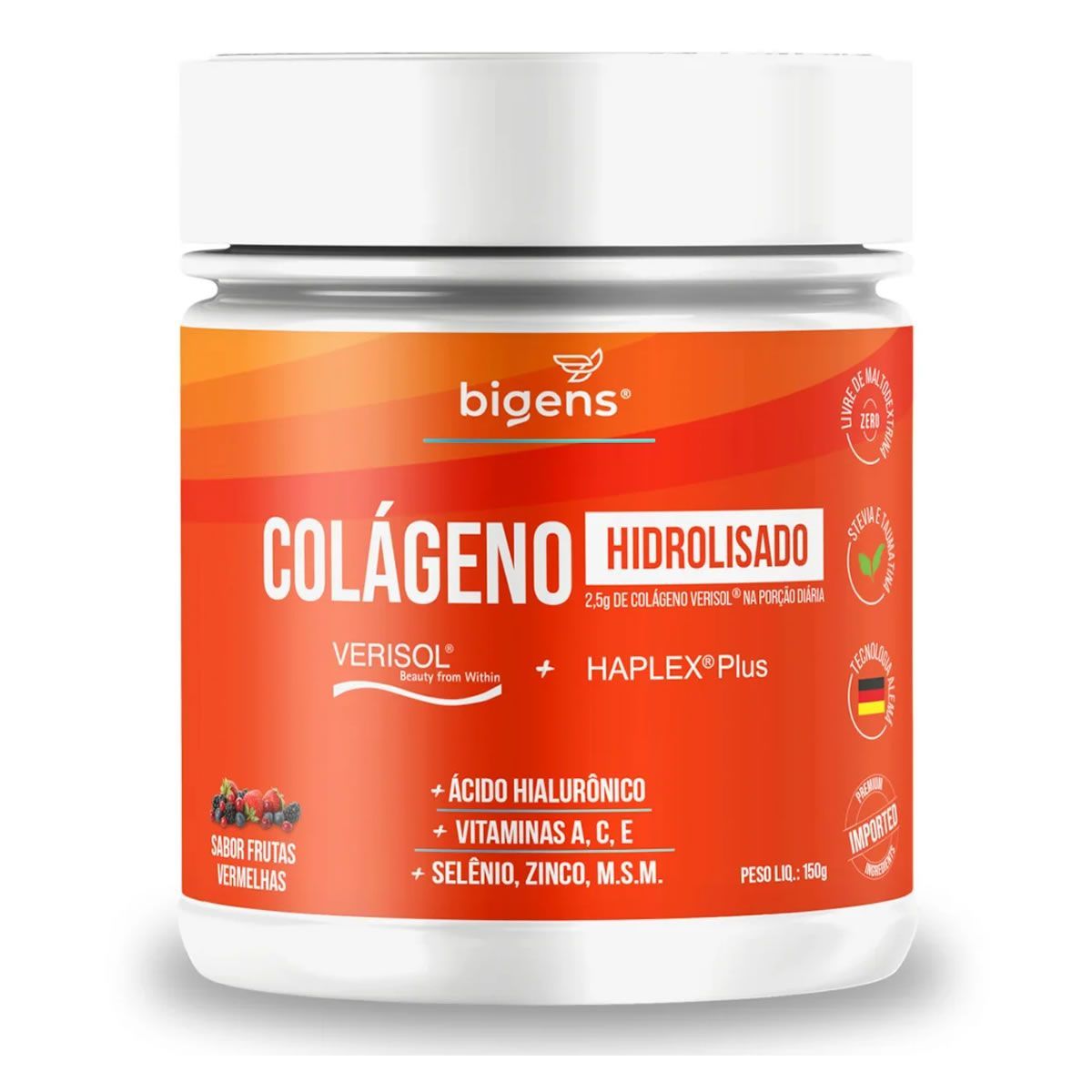 Col�geno Hidrolisado Verisol - 150g Frutas Vermelhas - Bigens