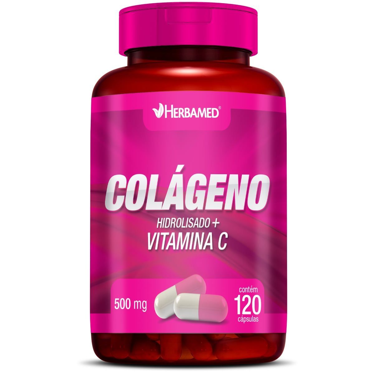 Colageno Hidrolisado + Vitamina C. 500mg 120 C�psulas - Herbamed