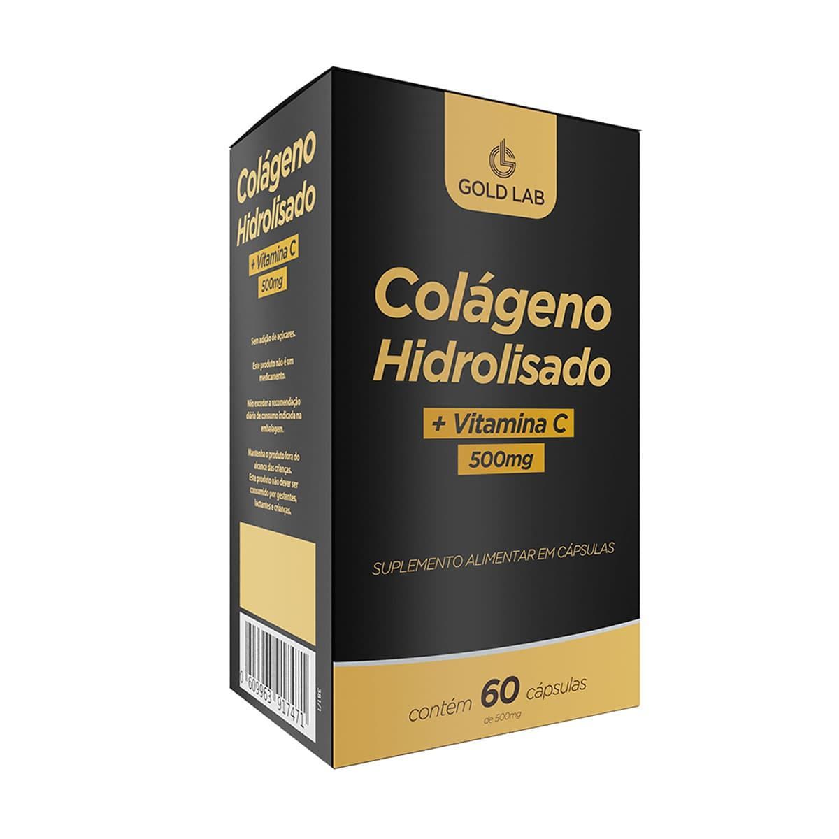 Colageno Hidrolisado + Vitamina C - 60 C�psulas - Gold Lab