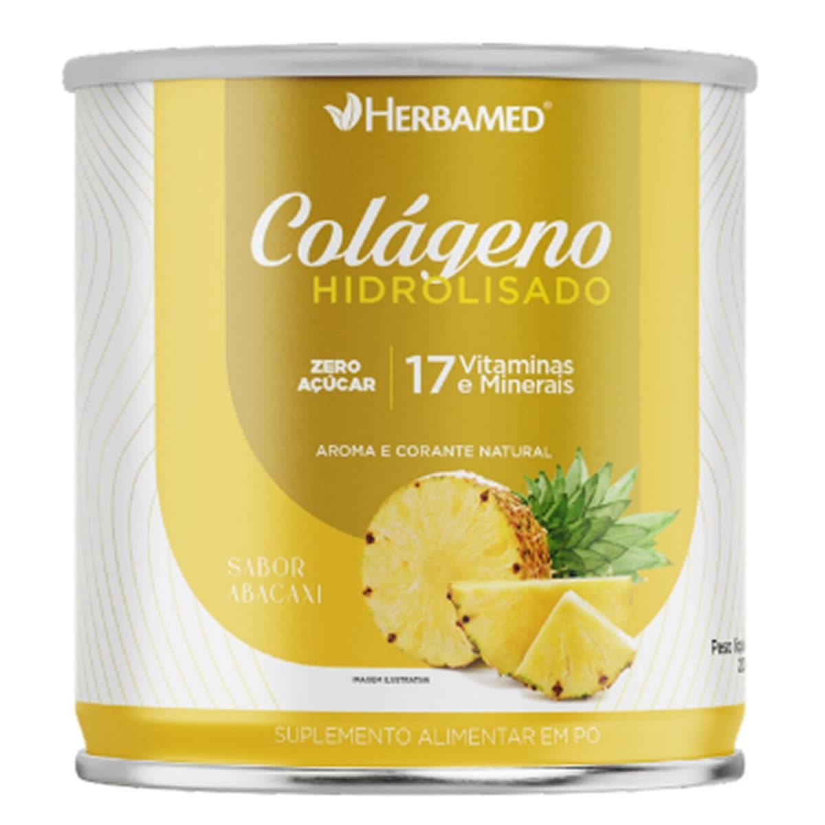 Col�geno Hidrolisado + Vitaminas e Minerais - 200g Abacaxi - Herbamed