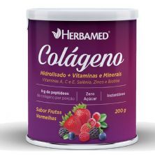 Colageno Hidrolisado + Vitaminas e Minerais - 200g Frutas Vermelhas - Herbamed