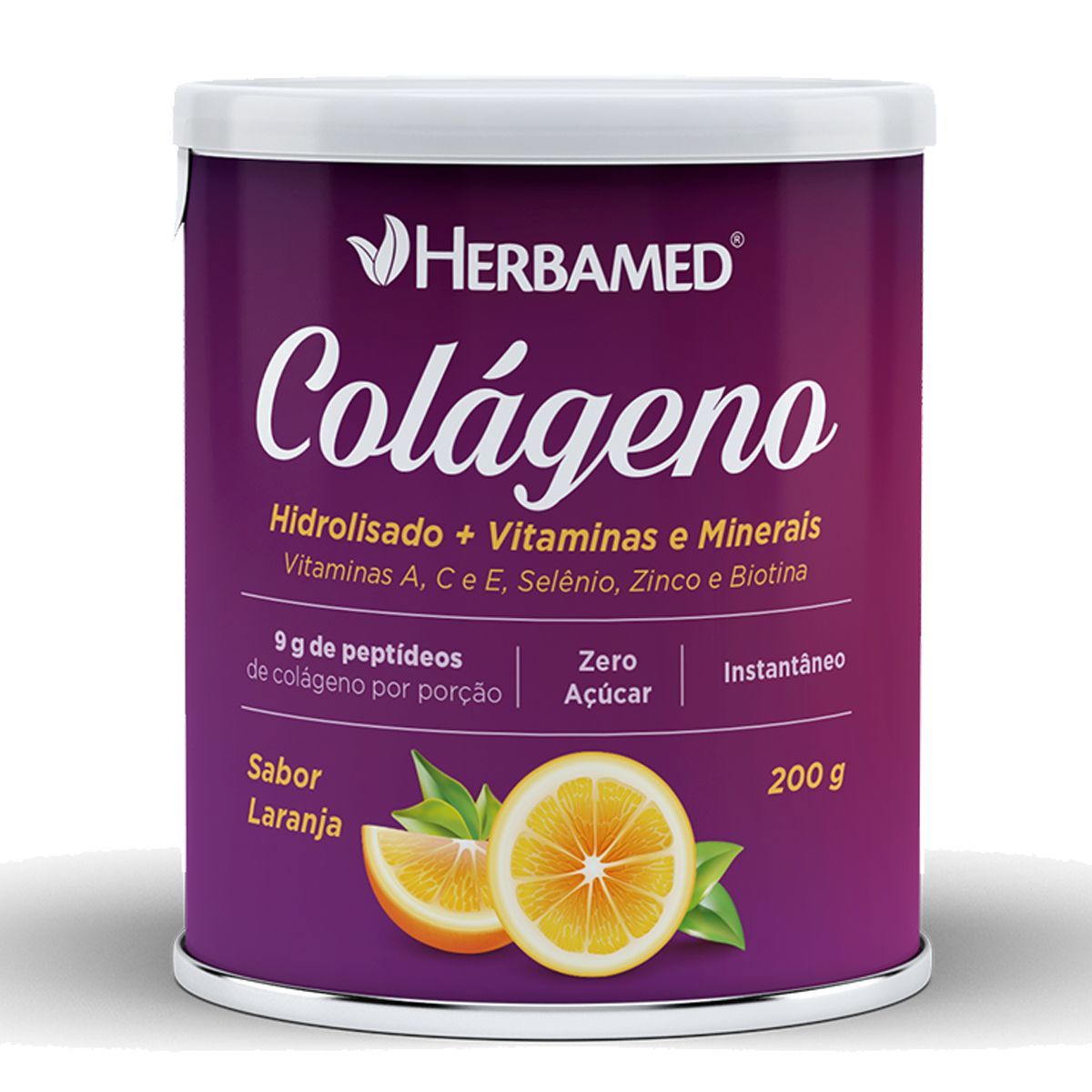 Col�geno Hidrolisado + Vitaminas e Minerais - 200g Laranja - Herbamed*** Data Venc. 30/05/2024