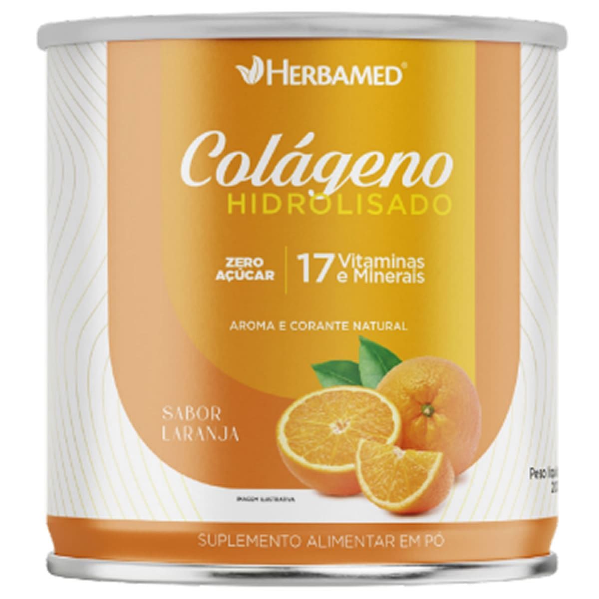 Col�geno Hidrolisado + Vitaminas e Minerais - 200g Laranja - Herbamed