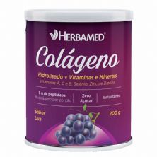 Col�geno Hidrolisado + Vitaminas e Minerais - 200g Uva - Herbamed