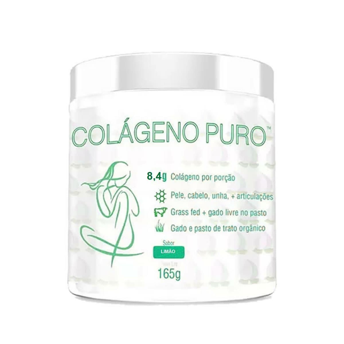 Col�geno Puro Tipo I e III - 160g Lim�o - Bel�ssima