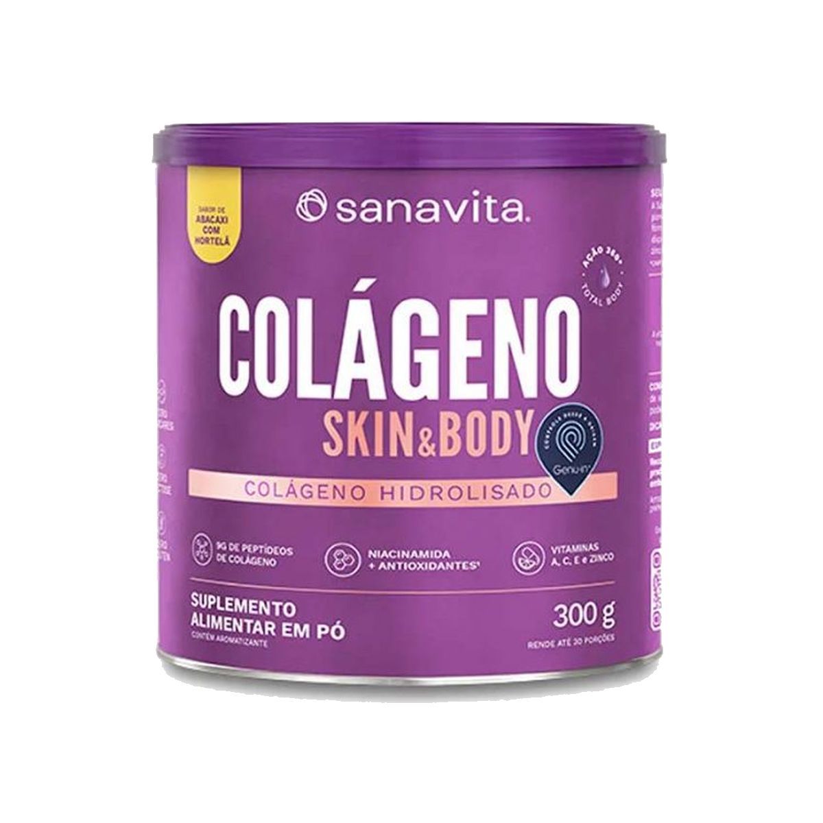 Col�geno Skin - 300g Abacaxi com Hortel� - Sanavita