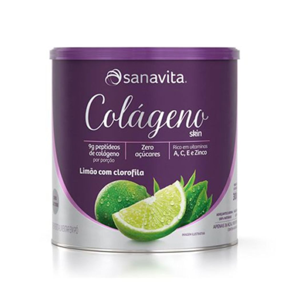 Col�geno Skin - 300g Lim�o com Clorofila - Sanavita