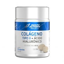 Colageno Tipo II 40mg + �cido Hialur�nico - 30 C�psulas - BodyAction
