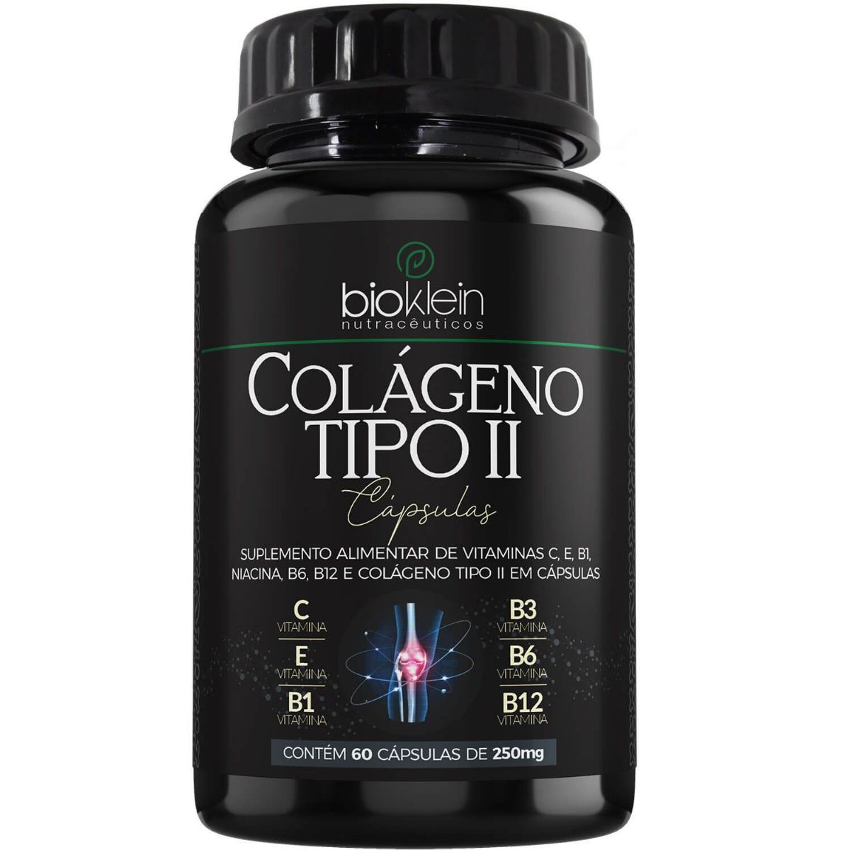 Col�geno Tipo II Com Vitaminas - 60 C�psulas -  Bioklein