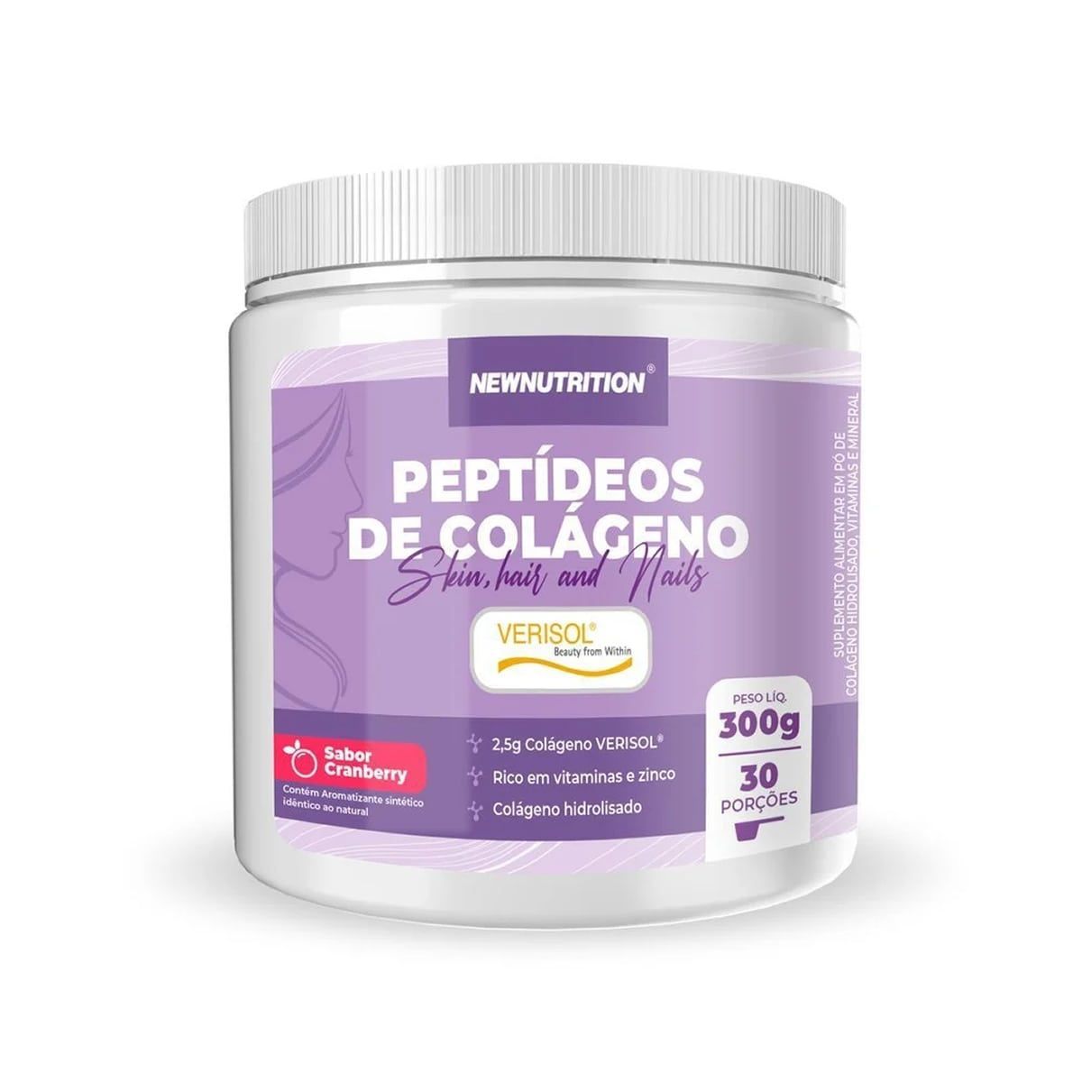 Pept�deos de Col�geno Verisol - 300g Cranberry - NewNutrition