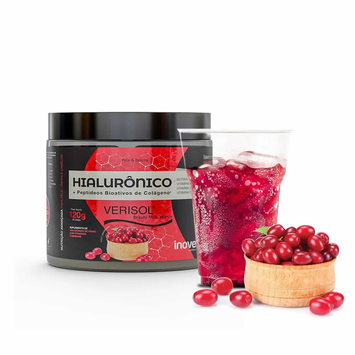 Col�geno Verisol + �cido Hialur�nico - 120g  Cranberry - Inove Nutrition